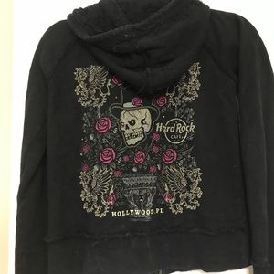 Hard Rock Hollywood Florida skull & roses hoodie